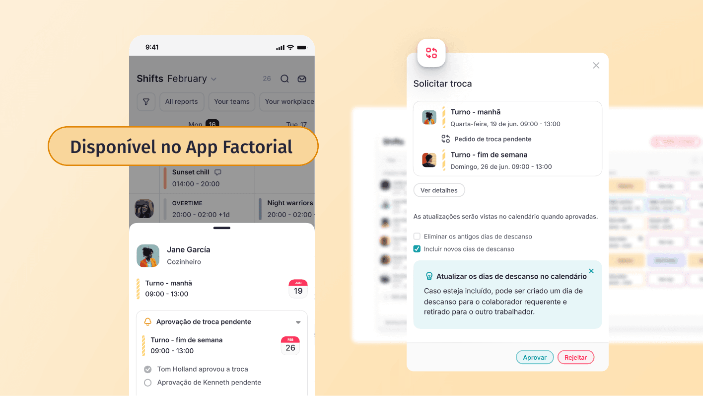 Solicitação de trocas de turnos