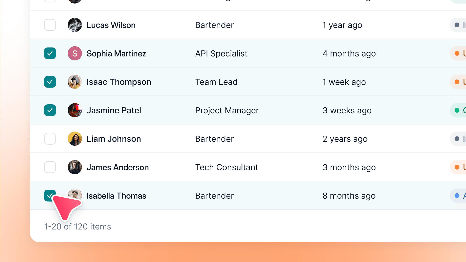 Edite colaboradores em massa