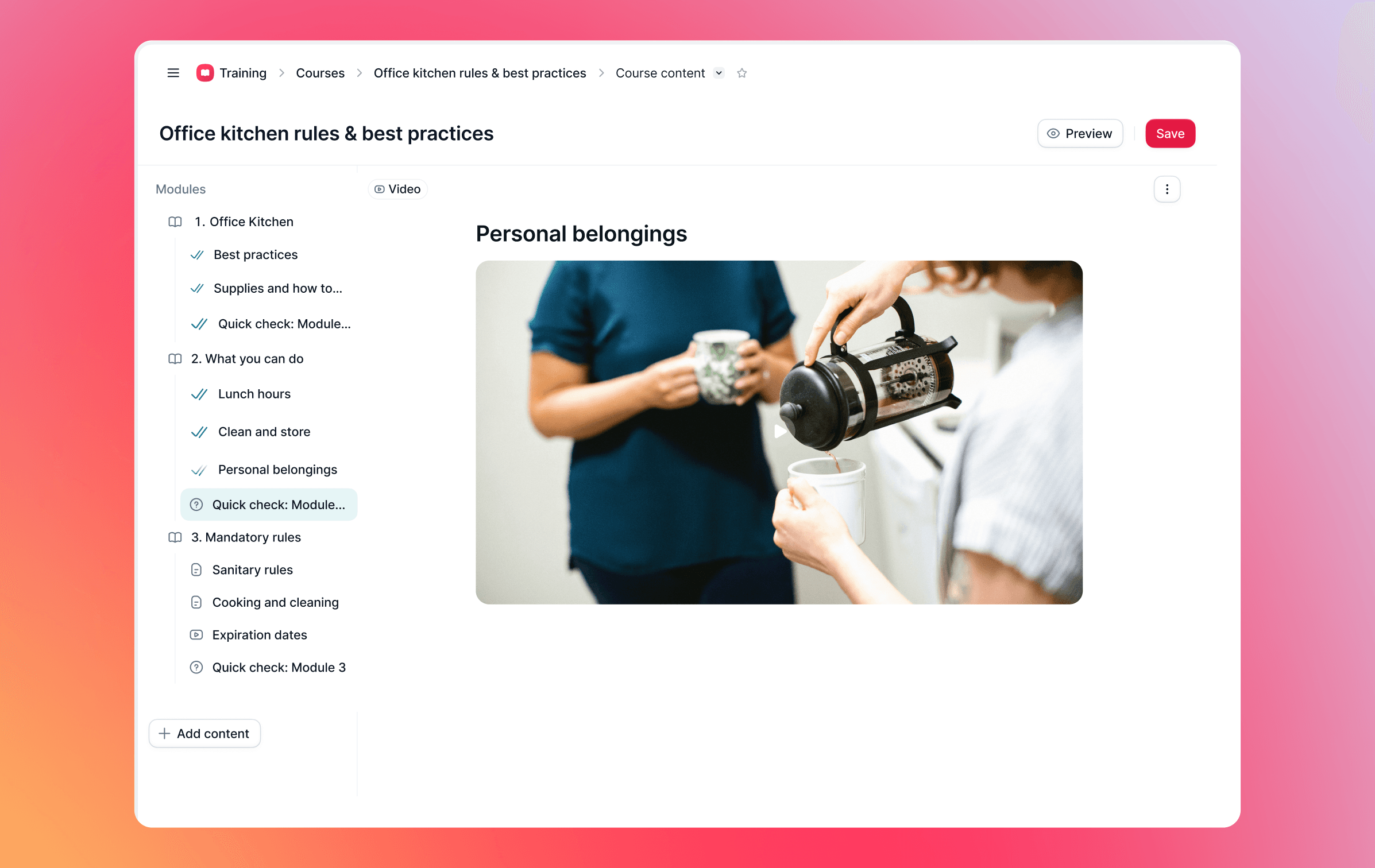 Crie cursos com o One no LMS